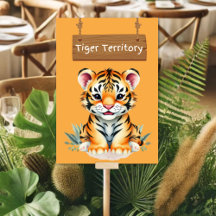 Vetgedrukte Tiger Territory Oerwoud Safari tafel K