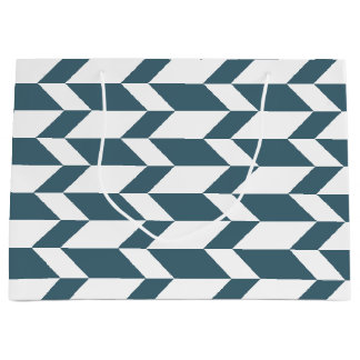 Vetgedrukte tweetonige pijl Chevron Stripe Blauw W Groot Cadeauzakje