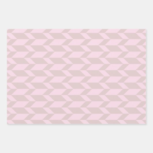 Vetgedrukte tweetonige pijl Chevron Stripe gedempt Inpakpapier Vel (Voorkant 3)