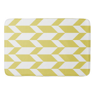 Vetgedrukte tweetonige pijl Chevron Stripe Geel Wi Badmat
