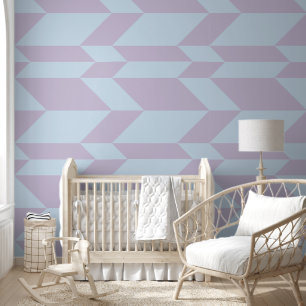 Vetgedrukte tweetonige pijl Chevron Stripe Poeder Behang