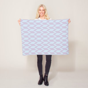 Vetgedrukte tweetonige pijl Chevron Stripe Poeder Fleece Deken