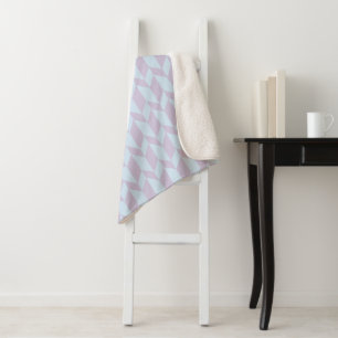 Vetgedrukte tweetonige pijl Chevron Stripe Poeder  Sherpa Deken