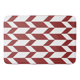 Vetgedrukte tweetonige pijl Chevron Stripe Rood Wi Badmat