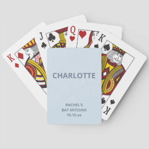 Vetgedrukte typografie Aangepaste gunsten Bat Mitz Pokerkaarten