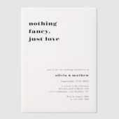 Vetgedrukte typografie Casual foto overlay bruilof Vellum Uitnodigingen (Voorkant)