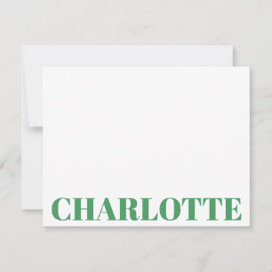 Vetgedrukte typografie gepersonaliseerde Kelly gro Notitiekaartje