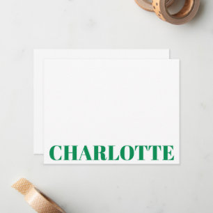 Vetgedrukte typografie gepersonaliseerde naam Kell Notitiekaartje