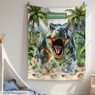 Vetgedrukte Tyrannosaurus dinosaurus deken geperso