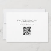 Vetgedrukte Waterverf Wilde bloemen QR-code Wedden Save The Date (Achterkant)