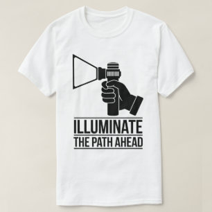 Vetgedrukte zaklamp Hand Graphic - Motivatie tekst T-shirt