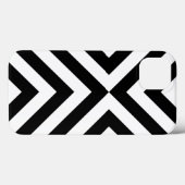 Vetgedrukte zwarte en witte Chevron Case-Mate iPhone Case (Achterkant (horizontaal))