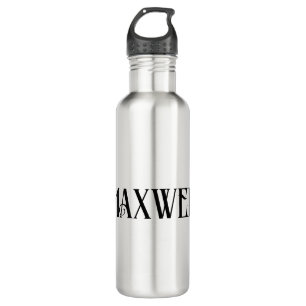 Vetgedrukte zwarte moderne minimalistische familie waterfles 