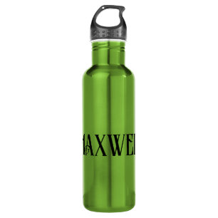 Vetgedrukte zwarte moderne minimalistische familie waterfles 