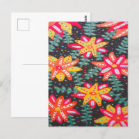 Vetgele en Oranje bloemen op zwart