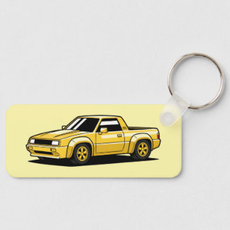 Vetgele Pickup Toon Sleutelhanger