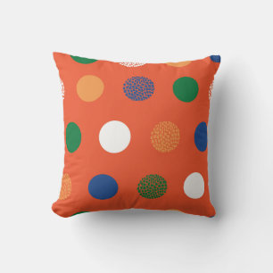 Vetgetextureerde polka dots kussen