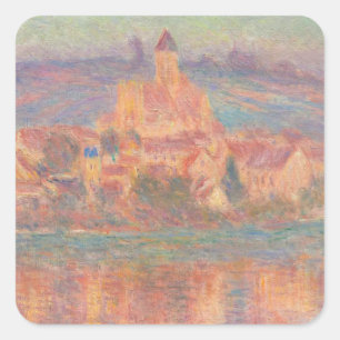 Vétheuil (1901) Claude Monet Impressionisme art. Vierkante Sticker