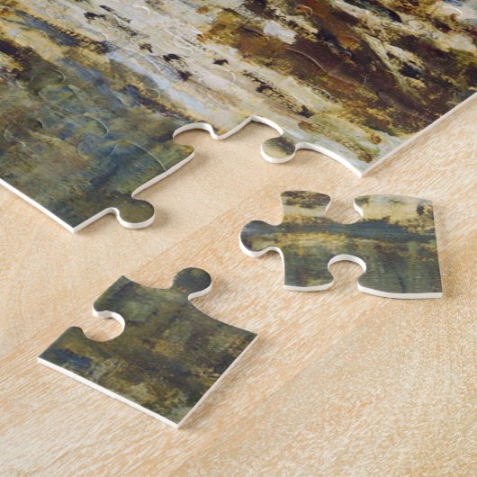 Vetheuil, de kerk in Winter Monet Fine Art Legpuzzel (Zijkant)