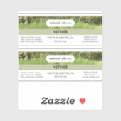 Vetiver Essential Oils Geur Flesetiket Sticker (Vel)