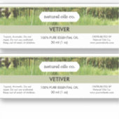 Vetiver Essential Oils Geur Flesetiket Sticker (Voorkant)
