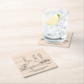 Vetkat Vierkante Kartonnen Onderzetter (Insitu)