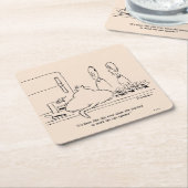 Vetkat Vierkante Kartonnen Onderzetter (Schuin)