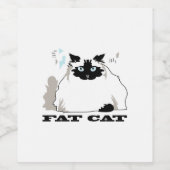 Vetkat Wijn Etiket (Enkel label)