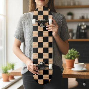 Vetkwadraatruit skateboarddekpatroonontwerp skateboard