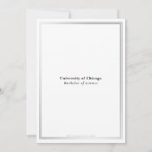 Vetnaam Classy Photo Afstuderen Invitation Kaart (Achterkant)