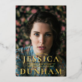 Vetnaam Serif Afstuderen Folie Uitnodiging