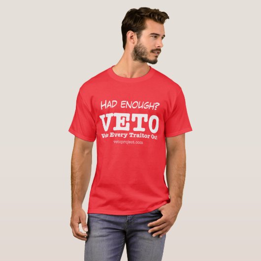 VETO Basic T-Shirt - Rood (Voorkant volledig)