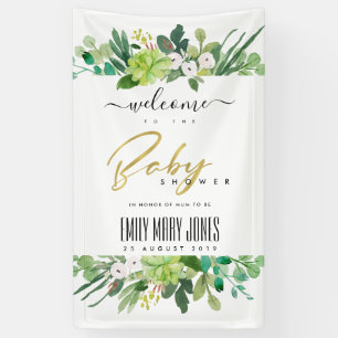 VETPLANT BLAADWIJZE WATERVERF BABY SHOWER WELKOM SPANDOEK