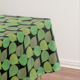 Vetplant Jade Boom Groene Bladeren op Zwart Tafelkleed