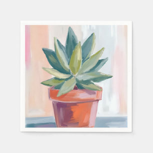 Vetplant Kamerplant Watercolor Botanisch Servet
