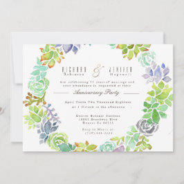 vetplant | Waterverf Jubileum Partij Kaart