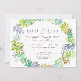 vetplant | Waterverf Jubileum Partij Kaart