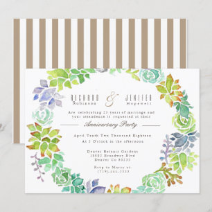 vetplant   Waterverf Jubileum Partij Kaart