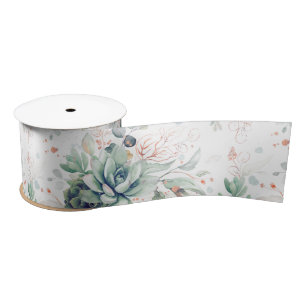 Vetplanten Bladeren Groene Elegante Botanische Lint