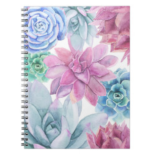 Vetplanten Moderne Chic Marmeren Bloemfeest Tuin B Notitieboek