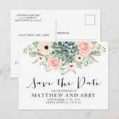 Vetplanten save the date uitnodiging briefkaart (Voorkant / Achterkant)