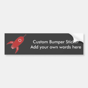 Vetretro Rocket Shiket Red Bumpersticker