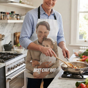 Vetste Chef Papa Aangepaste Foto Schort