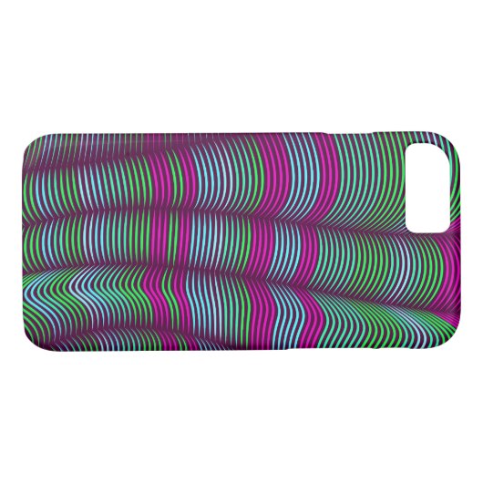 vette abstract-groene golvende en roze Case-Mate iPhone case (Achterkant (Horizontaal))