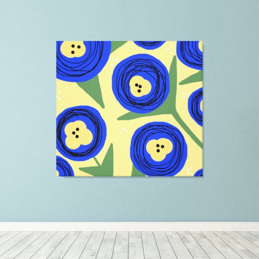 Vette Abstracte doppen Canvas Afdruk (Insitu (Houten vloer))