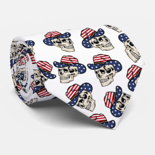 Vette Amerikaanse Cowboy Skull Stropdas