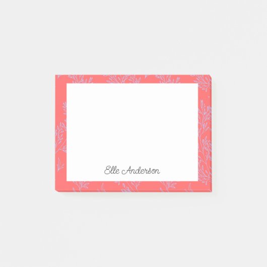 Vette anjer & maagdenpalm bloemen post-it® notes (Voorkant)