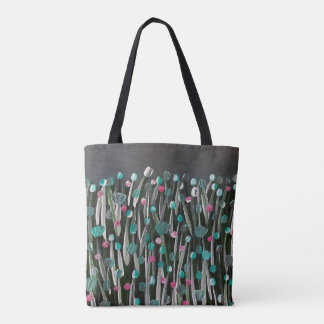 Vette bloemen tote bag