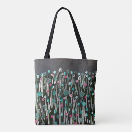 Vette bloemen tote bag (Achterkant)