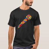 Vette Camo Pattern-microfoon T-shirt (Voorkant)